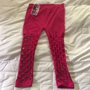 Pink exercise leggings